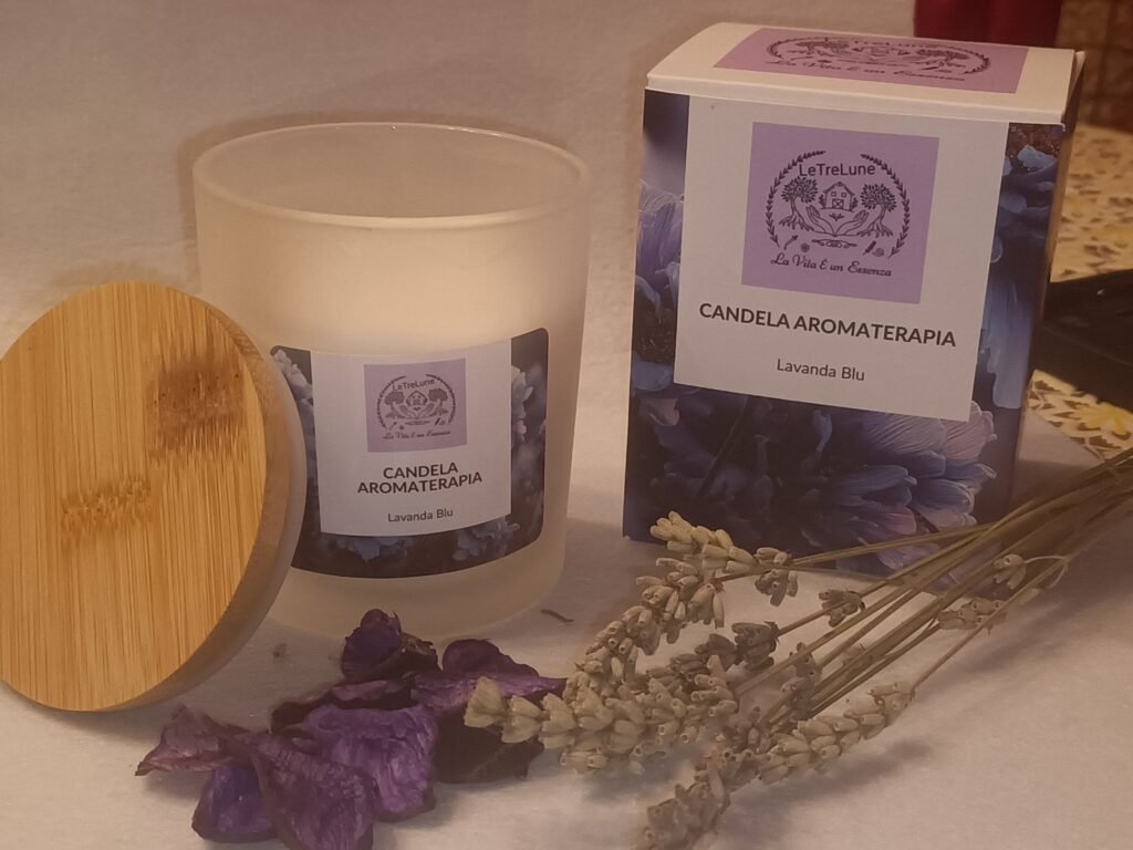 candela aromaterapia al profumo di lavanda